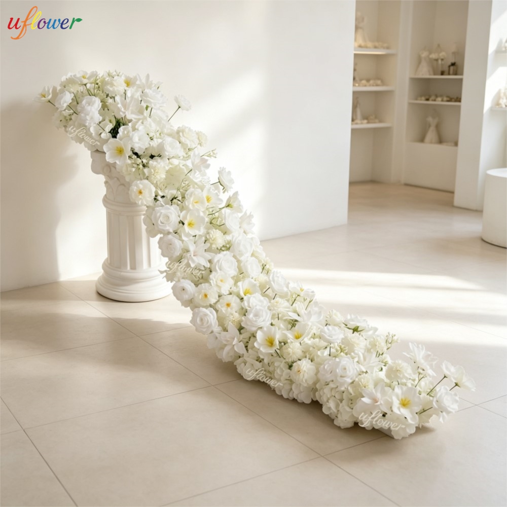 Uflower White Rose Hydrangea A - Table Runner recension och pris