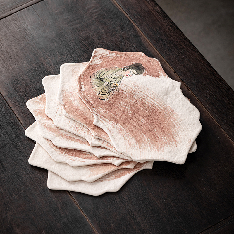 Hand Drawn Persimmon Dyed Zen  - Table Runner recension och pris