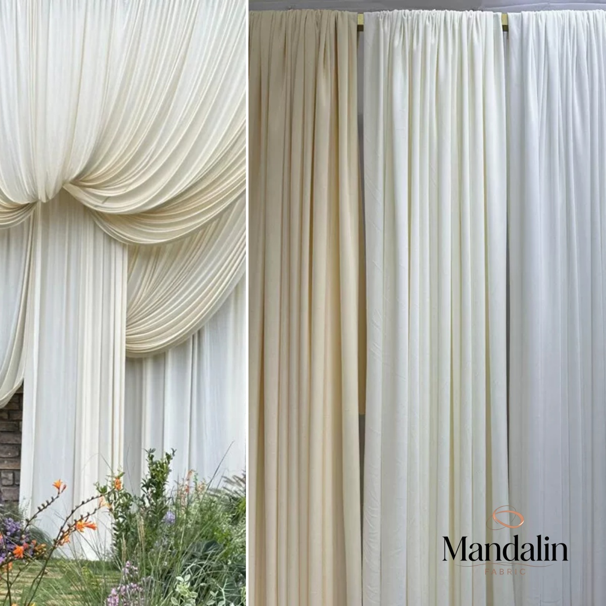 White  Coffee Milk Silk Stretc - Curtain Curtain recension och pris