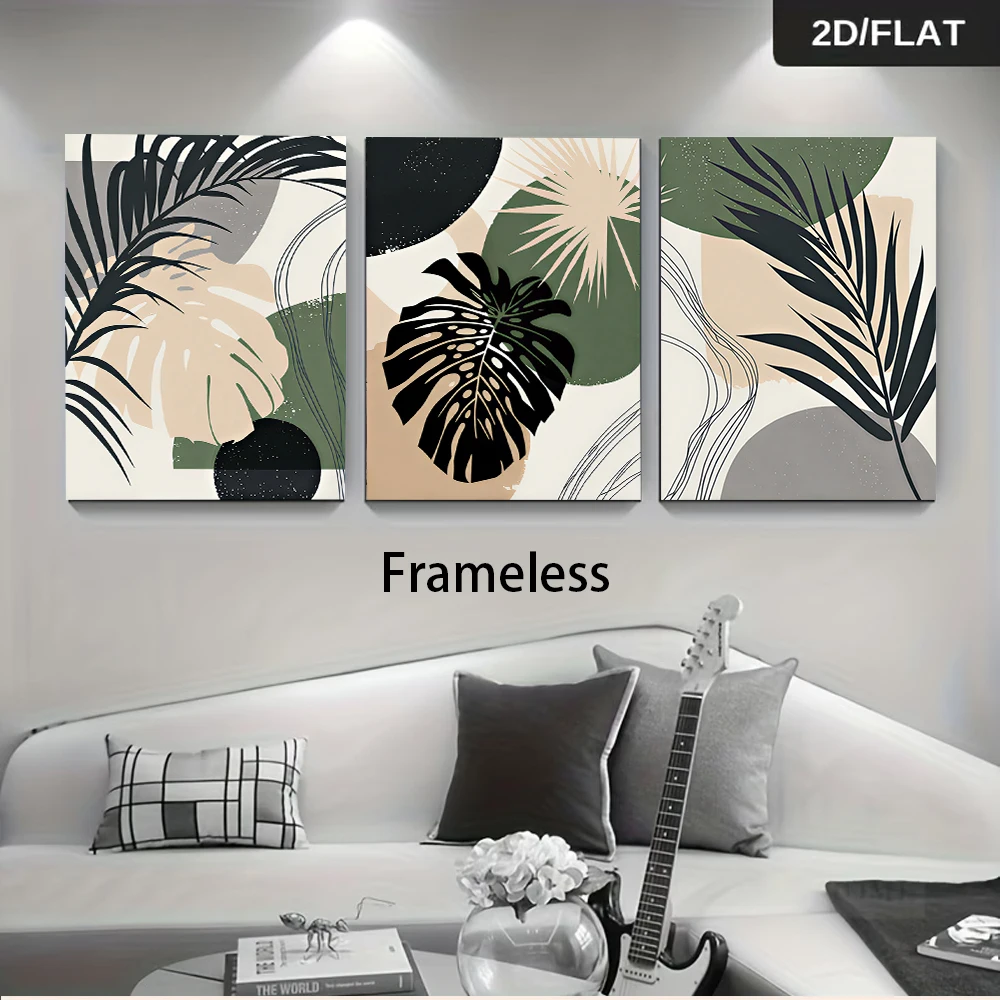 Multiple sizes 3pc frameless C - Abstract Canvas Set recension och pris