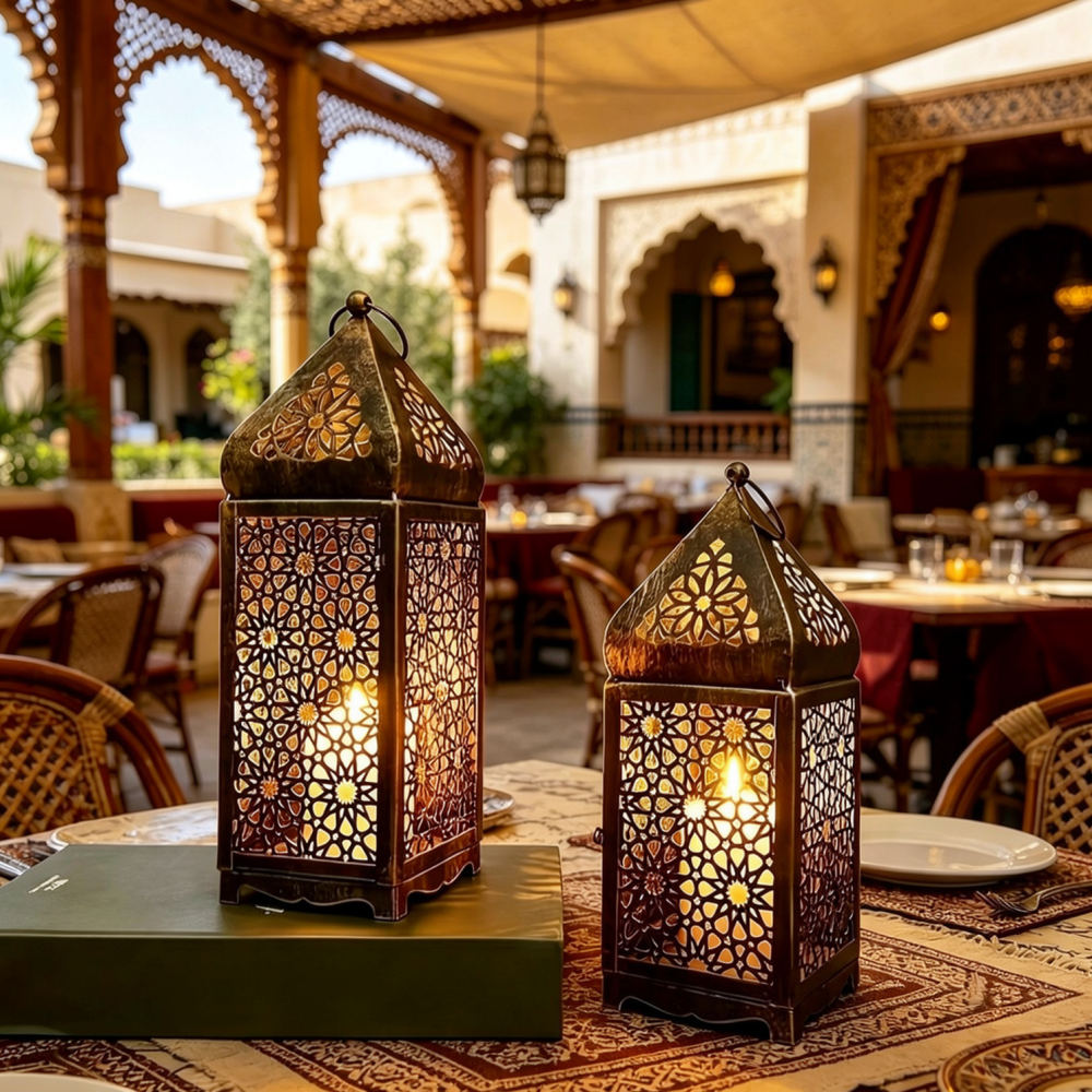 Rustic Moroccan Iron Candle La - Candle Holder Decor recension och pris