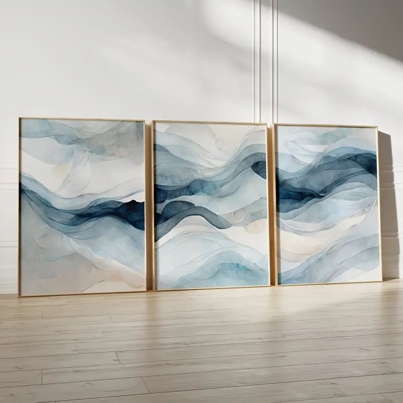 3pcs/Set Modern Abstract Navy  - Abstract Canvas Set recension och pris