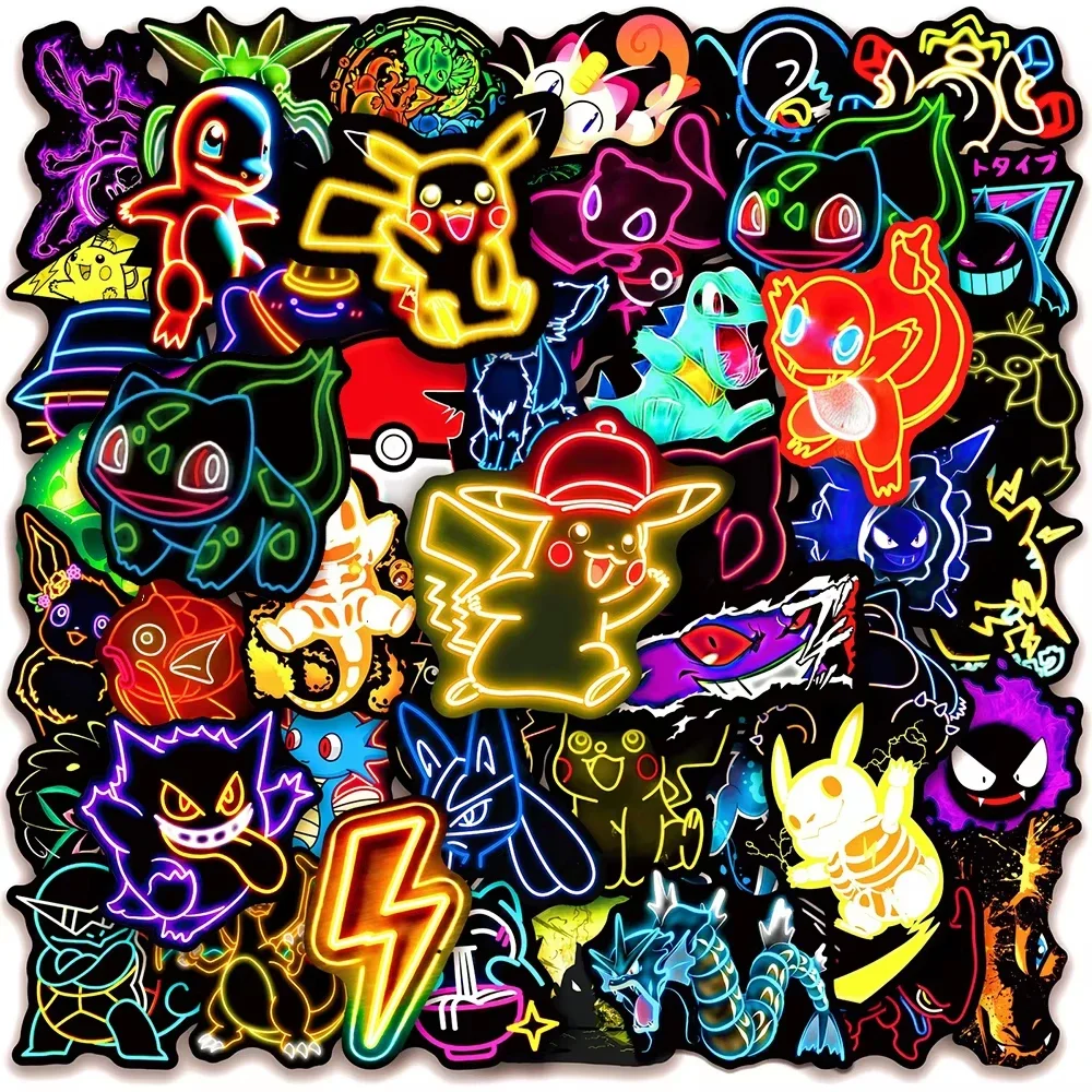100pcs Neon  Pokémon  Stickers - Wall Sticker recension och pris