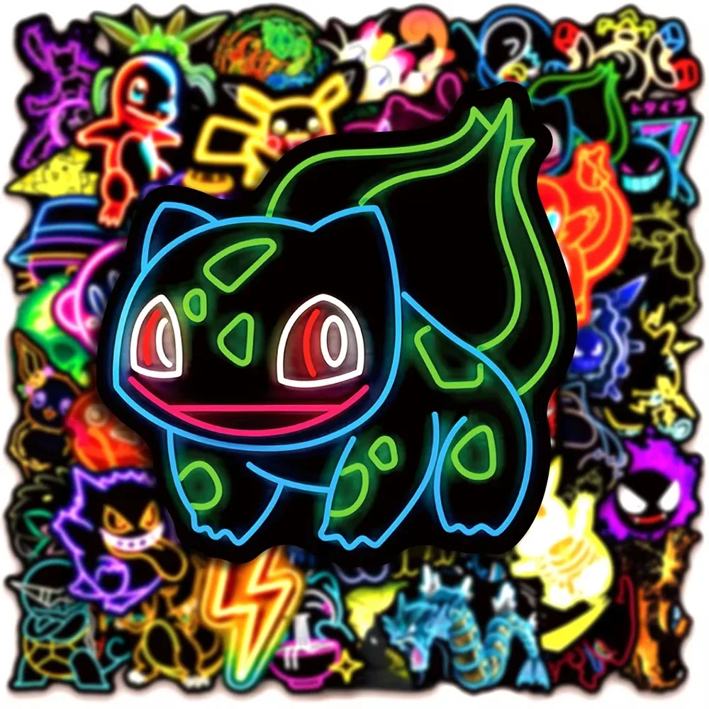 100pcs Neon  Pokémon  Stickers - Wall Sticker recension och pris